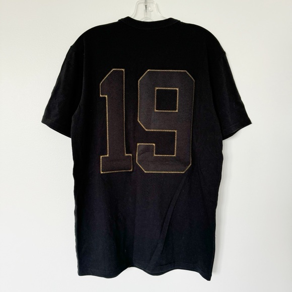 NWT Men’s Black & Gold 19 Champion 100 Century Tee Shirt Medium - Picture 5 of 5